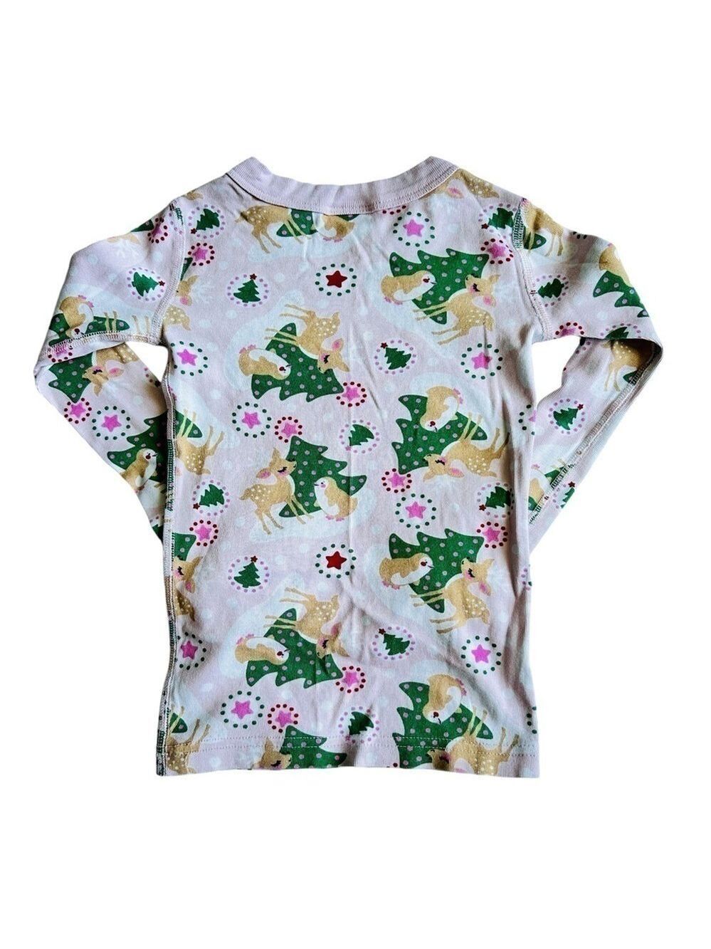 Hanna‎ Andersson Organic Pajama Set Holiday Deer Penguin Print Size 110 US 5 - Picture 2 of 7